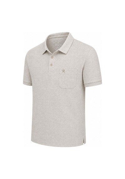 Classics Men Özbarla Polo Yaka Klasik Fit Kısa Kol Erkek Tişört 7637 Krem