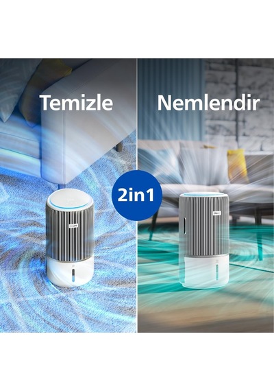 3400 Serisi 2'si 1 Arada Hava Temizleyici Ve Nemlendirici, Hepa Nanoprotect + Aktif Karbon Filtre, 650ml/sa Nemlendirme, Diğer