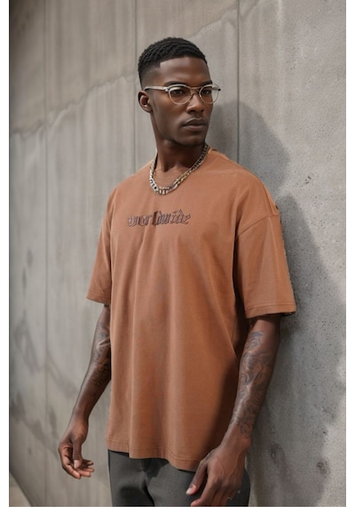 Balenbi Unisex Bisiklet Yaka Oversize Kalıp Penye Tişört 1004 Taba Balenbi Unisex Bisiklet Yaka Oversize Kalıp Penye Tişört 1004 Taba