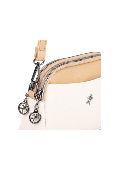 Nas Bag Kadın Mini Şık Çapraz Çanta Krem Camel Gofraj Krem - Camel
