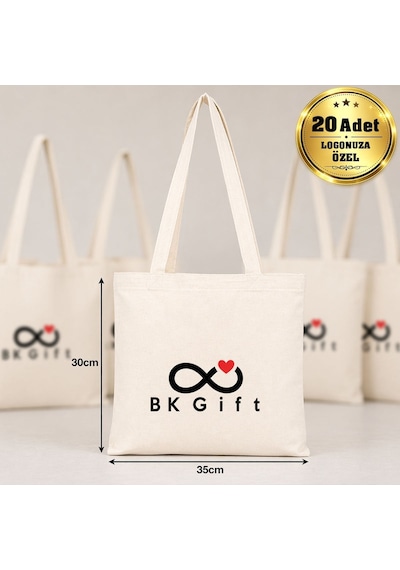 Logonuza Özel 20 Adet Ham Bez Yatay Omuz Askılı Çanta 35x30 Cm - Promosyon Logo Baskılı Ham Bez Çanta Ham Renk