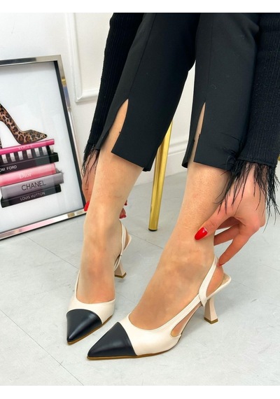 Ervanın Butiği Bej Siyah Deri Jake Maskelet Detay Kadın Açık Stiletto-3636 Ten Siyah Deri Ervanın Butiği Bej Siyah Deri Jake Maskelet Detay Kadın Açık Stiletto-3636 Ten Siyah Deri