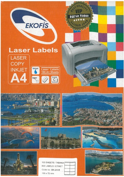 Ekofis Lazer Etiket 105 72 8 Li Sıra 800 Lü