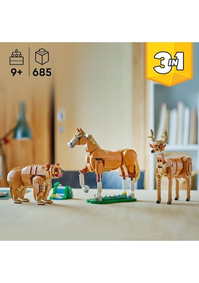 LEGO® Creator 3'ü 1 Arada Güzel At 31166 - 9 Yaş ve Üzeri Çocuklar için Ayı veya Geyik Olarak da İnşa Edilebilen Oyuncak Yapım Seti (685P)