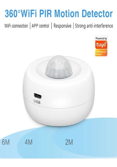Tuya Wifi Akıllı Pır Hareket Algılama Sensörü Güvenlik Hırsız Ala