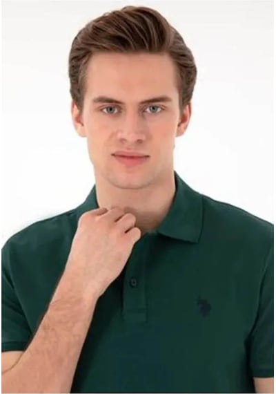 U.S. Polo Assn. Gtp04ıy026 Koyu Yeşil Erkek Polo Yaka T-shirt Pu-8731 L