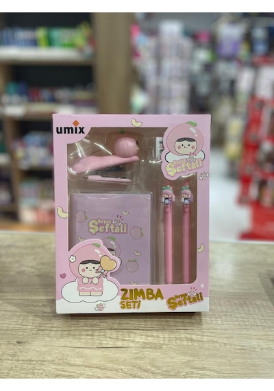 Umix Beyaz Şeftali Kırtasiye Seti