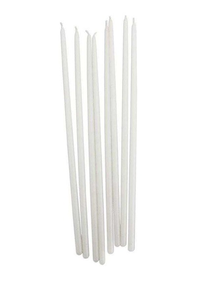 Beyaz Arınma Mumu Church Candles Kilise Mumu 8 Adet Beyaz Uzun Mum 35 Cm Beyaz İnce Mum Beyaz Mum Renkli