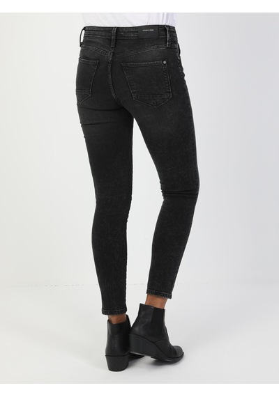 Colin's 759 Lara Orta Bel Dar Paça Super Slim Fit Gri Kadın Jean Pantolon CL1048689_Q1.V1_DN40931