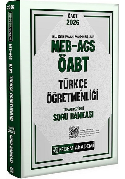 Pegem 2026 Öabt Meb-ags Türkçe Öğretmenliği Soru Bankası Çözümlü Pegem Akademi Yayınları