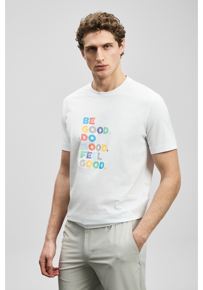 Lufian Good Modern Grafik T- Shirt Kırık Beyaz Kırık Beyaz 111020290100510