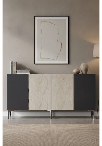 Ka1524ats Poli Konsol Ve Tv Sehpası Antrasit-traverten-silver 150cm Antrasit - Traverten - Gümüş Ka1524ats Poli Konsol Ve Tv Sehpası Antrasit-traverten-silver 150cm Antrasit - Traverten - Gümüş