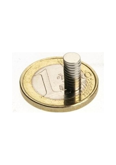 100 Adet Çap 6mm X Kalınlık 1mm Yuvarlak Süper Güçlü Neodyum Mıknatıs