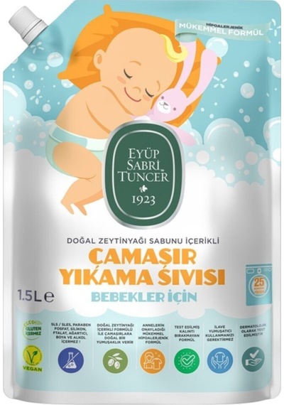 Eyüp Sabri Tuncer Çamaşır Yıkama Sıvısı Bebekler Için 1500 ml