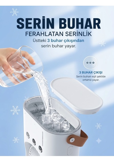 Çift Pervaneli Su Hazneli Fan - 1 Adet