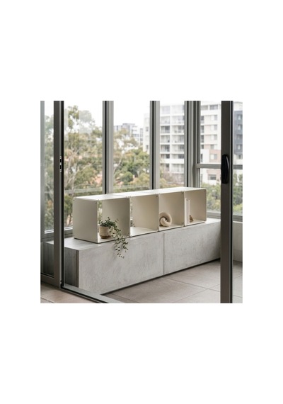 Node 4'lü Modüler Metal Tezgah Üstü Mutfak Rafı Ve Konsol Düzenleyici Stand 33x33 Cm Krem - 943953504 Krem
