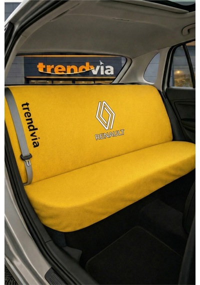 Renault Yeni Logolu Oto Koltuk Kılıfı Ön Arka Set Penye Universal Koltuk Koruyucu Servis Kılıfı 18445386