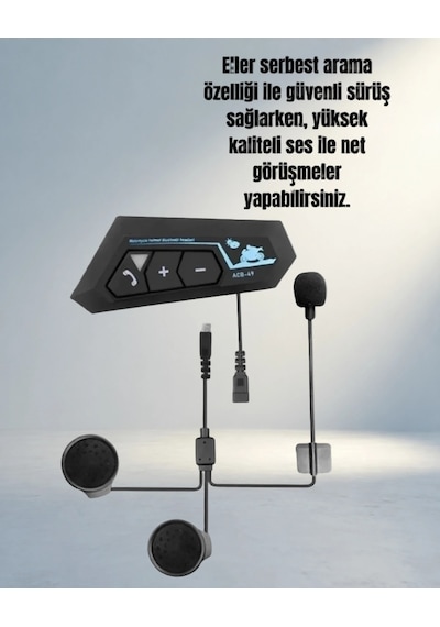Ergonomik Motosiklet Kask Bluetooth Kulaklık 5.0 Uyumlu