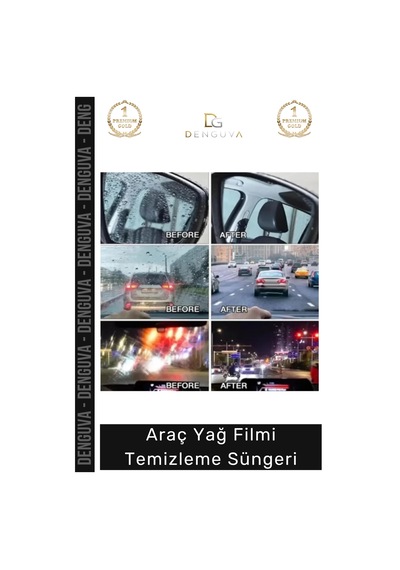 Sünger Oto Cam Ayna Yağmur Kir Buğu Sis Giderici Net Görüş Araç Yağ Filmi Temizleme Süngeri