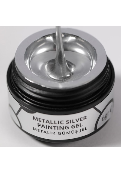 Momo Professional Metallic Silver Painting Gel 6 Gr