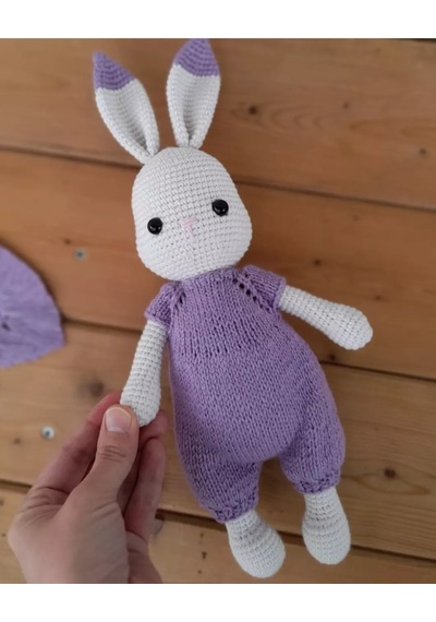 Amigurumi Tulumlu Tavşan Lila