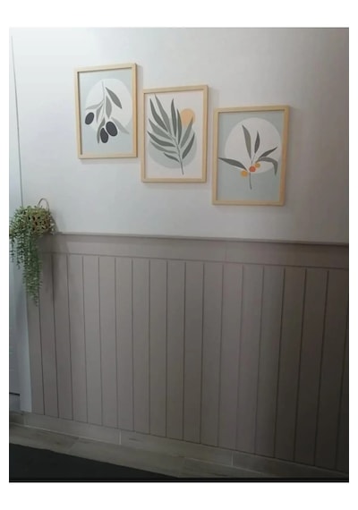 Iskandınav 18x102cm Dekoratif Duvar Paneli Boyanabilir 3adet 3lü