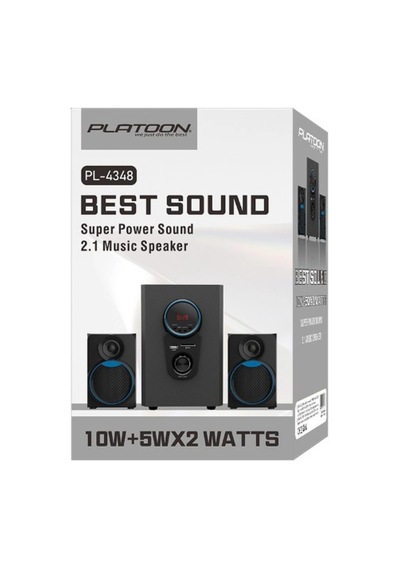 Platoon Speaker Pl-4348 2+1 10w Bluetooth Usb+tf Card+fm Multımedıa Ses Sıstemı Teşhir