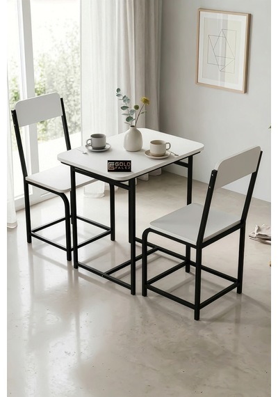 Mutfak Masa Takımı Sandalyeli 2 Kişilik Modern Balkon Cafe Bahçe Yemek Masası Minör 9805 Beyaz Çok Renkli Mutfak Masa Takımı Sandalyeli 2 Kişilik Modern Balkon Cafe Bahçe Yemek Masası Minör 9805 Beyaz Çok Renkli