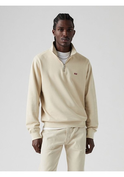 Levi's Erkek Original Housemark Yarım Fermuar Quarter-zip Sweatshirt - 001tu-0002 Ekru