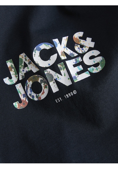 Jack & Jones Erkek Bisiklet Yaka Gögüs Baskili Tisört - New Plas - 12310180 Lacivert Jack & Jones Erkek Bisiklet Yaka Gögüs Baskili Tisört - New Plas - 12310180 Lacivert