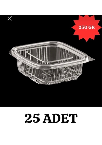 Aşure Tatlı Kasesi Plastik Sızdırmaz Kap 250 Gr 25 Adet