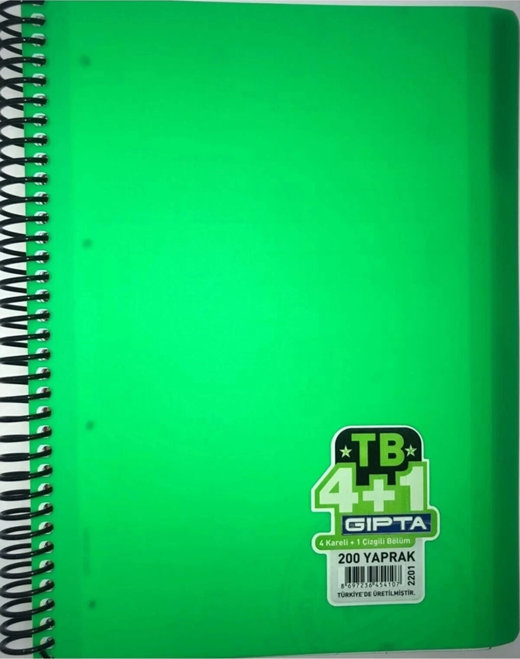 Tb Spiral Seperatörlü Pp Kapak A4 200 Yaprak 4+1