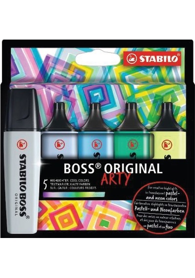Stabilo Fosforlu Kalem Boss Arty Soğuk Renkler 5 Li Set 70/5-02-2-20 Çok Renkli