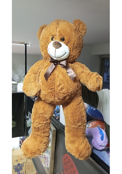 Peluş 100 Cm Patili Sevimli Kahverengi Ayı Uyku Arkadaşı Çok Renkli