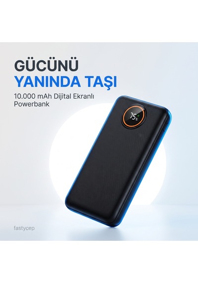 Snp-3012 10.000 Mah Lcd Ekran Dahili Kablolu 22.5w Hızlı Şarj Powerbank