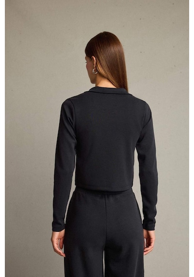 Defacto Yarım Balıkçı Yaka Modal Fermuarlı Sweatshirt G2921ax25auar225 Antrasit
