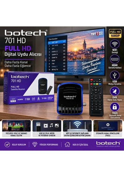Hd Uydu Alıcısı Full Hd Hdmı - Usb - Wifi Pıko-701 5570