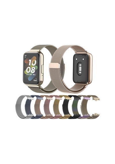 Galaxy Fit 3 Uyumlu Metal Kordon Krd-01 - Rose Gold - T31124