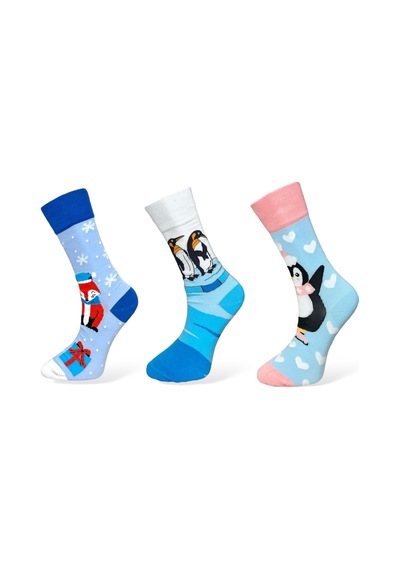 Me-vo 3'lü Unısex Kış Temalı Penguen Tasarımlı Esnek Nem Alabilen Pamuklu Spor Soket Çoraplar Çok Renkli Me-vo 3'lü Unısex Kış Temalı Penguen Tasarımlı Esnek Nem Alabilen Pamuklu Spor Soket Çoraplar Çok Renkli