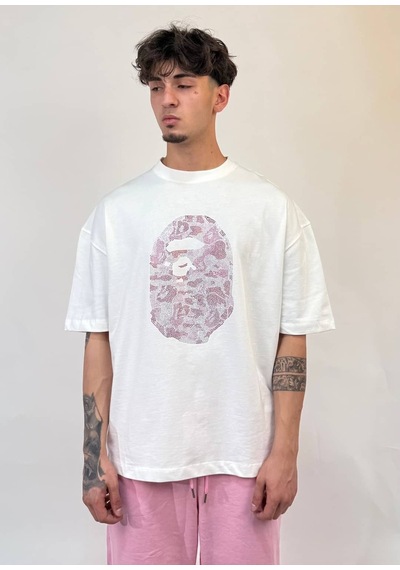Zaee B Pe Taşlı Premium Oversize Tişört Pembe