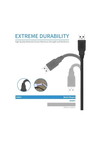 Tr Px-usb10 1 Metre Usb To Usb Erkek Kablo, Usb-a Erkek Erkek Bağlantı Kablosu, Notebook Soğutucu Usb Kablosu, Usb Fa Diğer