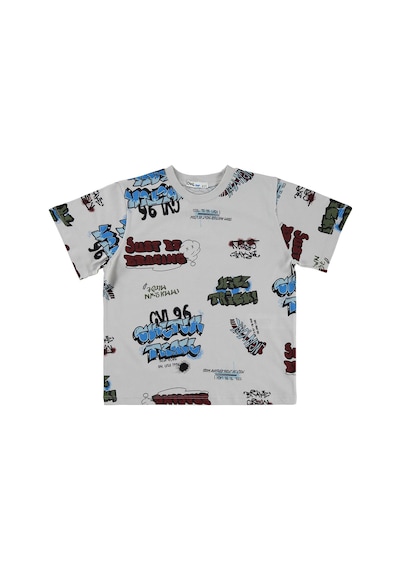 Civil Boys New York Baskılı 6-9 Yaş Tişört - Koyu Taş Rengi