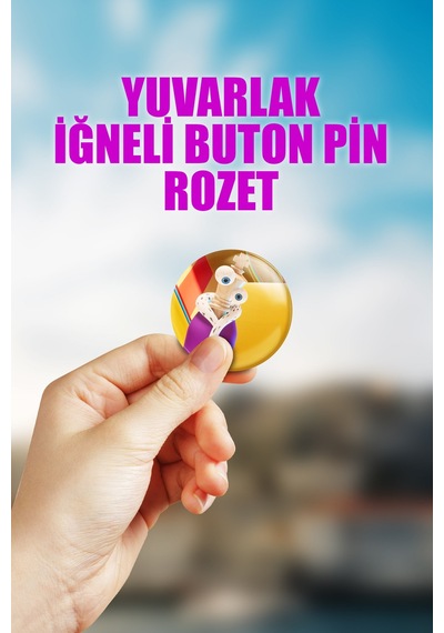 Kinger- Tadc The Amazing Digital Circus Çanta Süsü Rozet İğneli Buton Rozet Seti 1 Adet Tekli