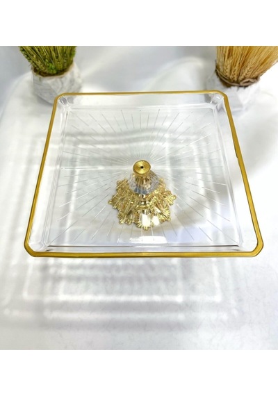 Yeppostore Yeppo Store Madlen Metal Ayaklı Sunumluk Tabak Gold