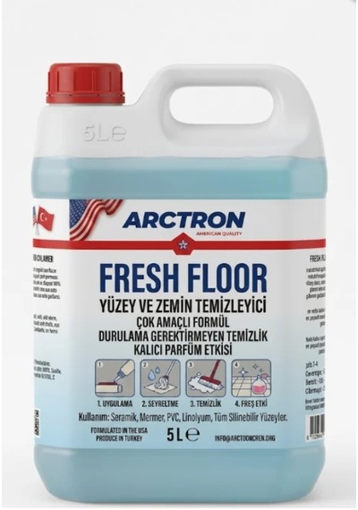 Arctron Fresh Floor Yüzey Ve Zemin Temizleyici - Çiçek 20 Lt Tekli