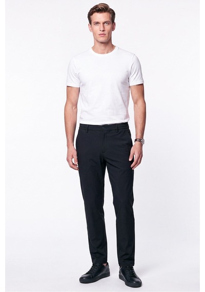 Comfort Fit Esnek Pamuklu Yan Cep Siyah Jogger Pantıolon P 1220