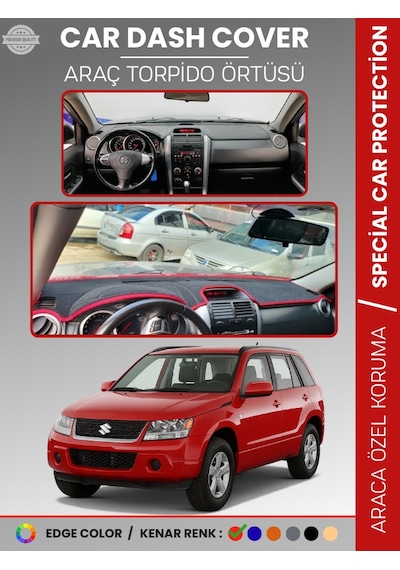 Suzukı Grand Vitara 2006-2012 Torpido Örtüsü Panel Torpido Koruma Tam Uyum Uv Koruma Hızlı Montaj - 875 Stiloto