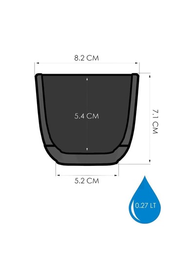 Omnipazar Krs-381 Dekoratif Plastik Mercan Kare Saksı 0.27 Litre No 1