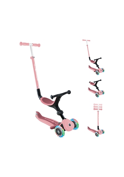 Globber Go Up Active Işıklı Scooter - Koyu Pastel Pembe