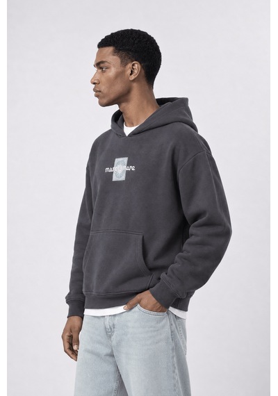 Respire Erkek Sky Patch Detaylı Oversize Hoodie Füme